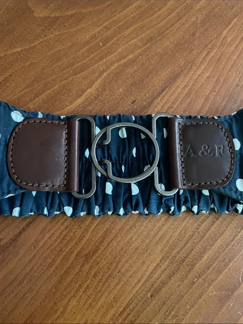 Abercrombie & Fitch Stretch Smocked Belt with Leather Trim - XS/S
